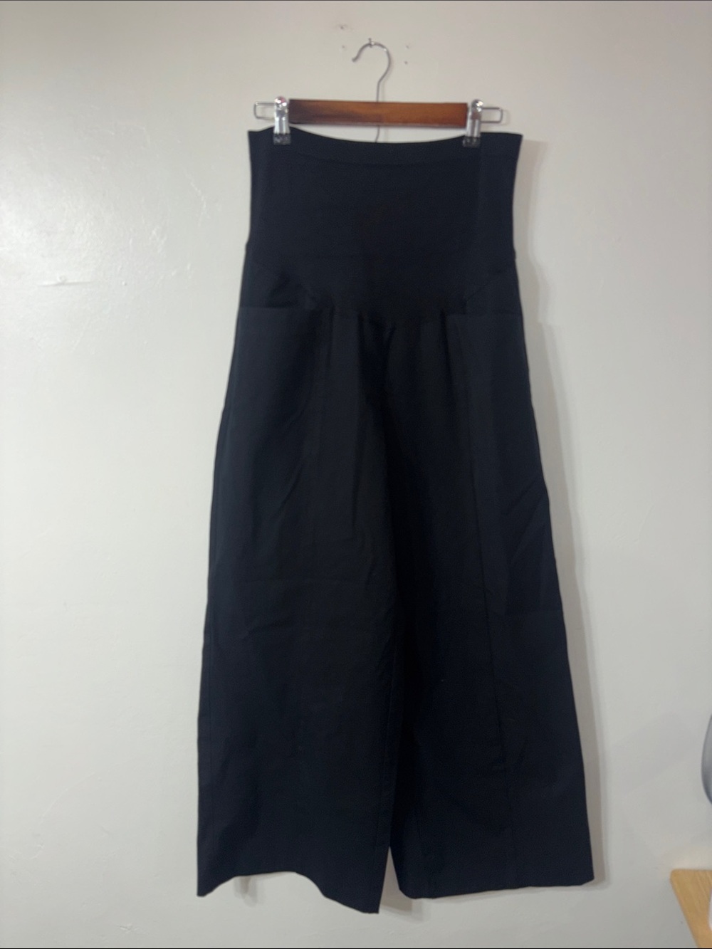 Old Navy Maternity Pregnancy Black Wide-Leg Jumpsuit Pants Size Large